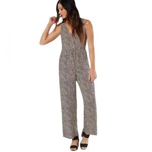 BUCKLE Animal Print Chiffon Sleeveless Jumpsuit